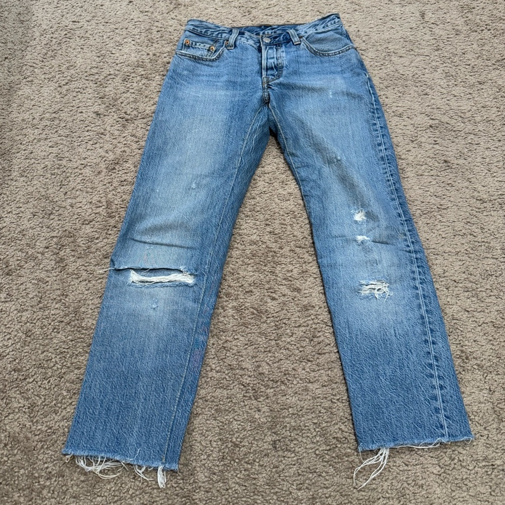 Levi's Women's Blue Distressed Jeans